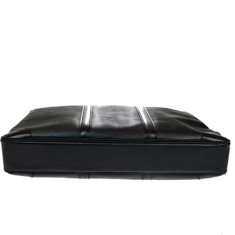 LOUIS VUITTON Porte Documents Voyage Briefcase Hand Bag Epi Black M54472 65ED729
